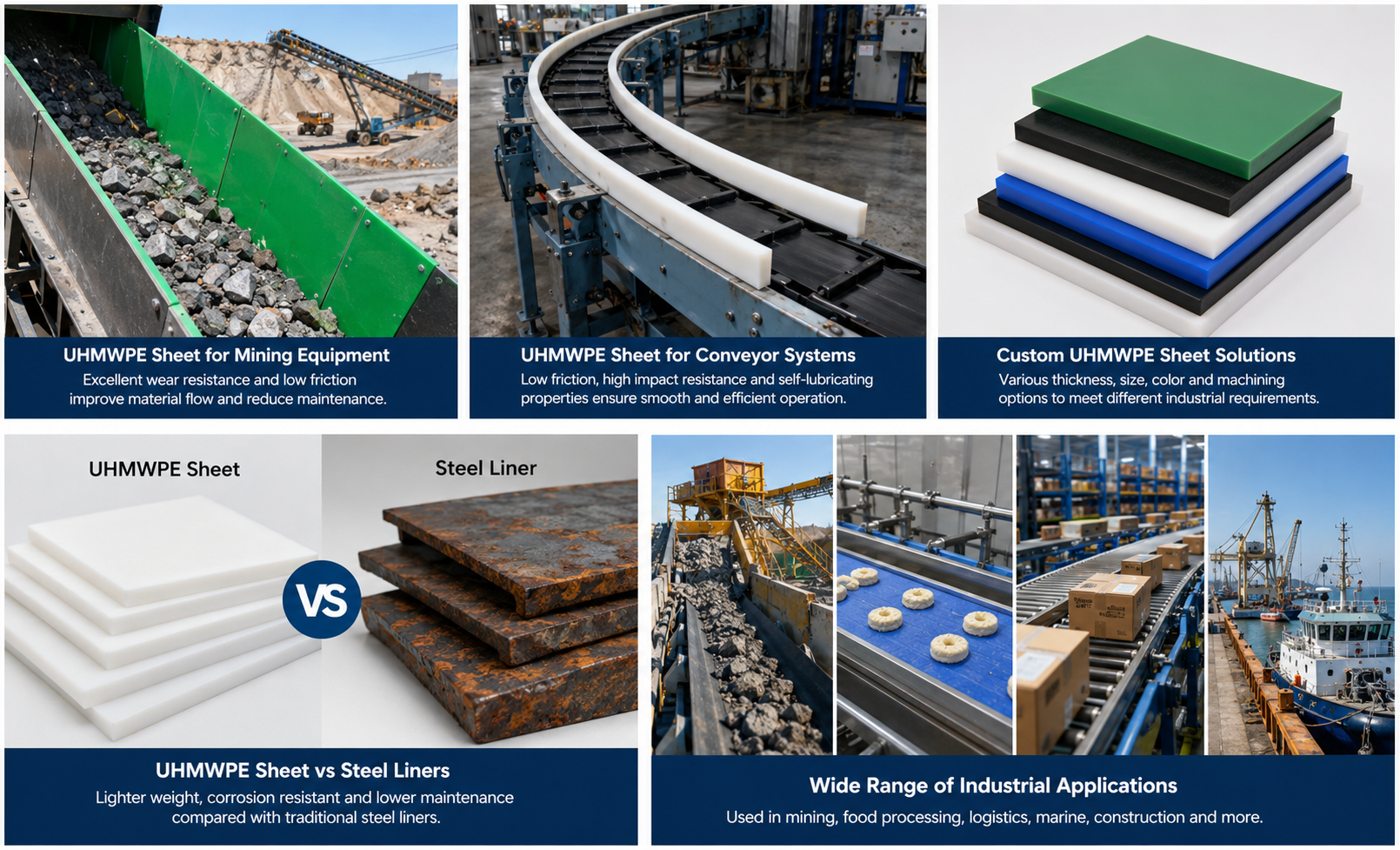 UHMWPE molecular weight comparison showing polymer chain structure difference