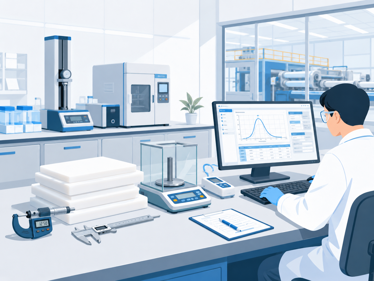 Professional testing laboratory with molecular weight analyzer